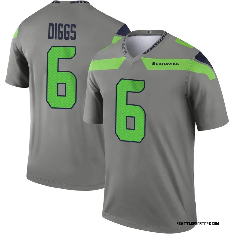 Quandre Diggs & Darrell Taylor Signed Grey/Neon # Custom Jersey Seattl