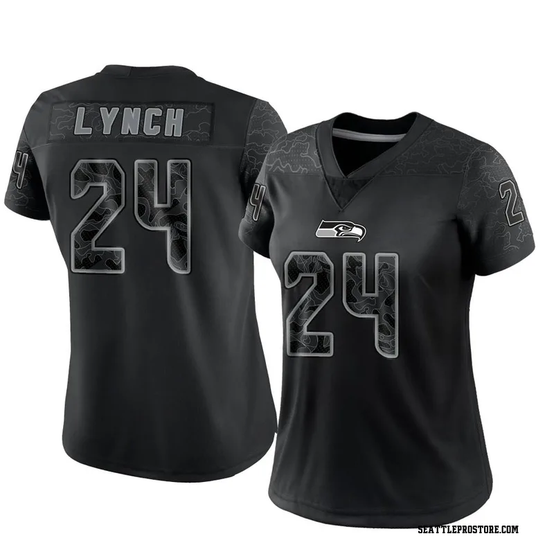 Women's Seattle Seahawks Marshawn Lynch Nike College Navy Game Jersey