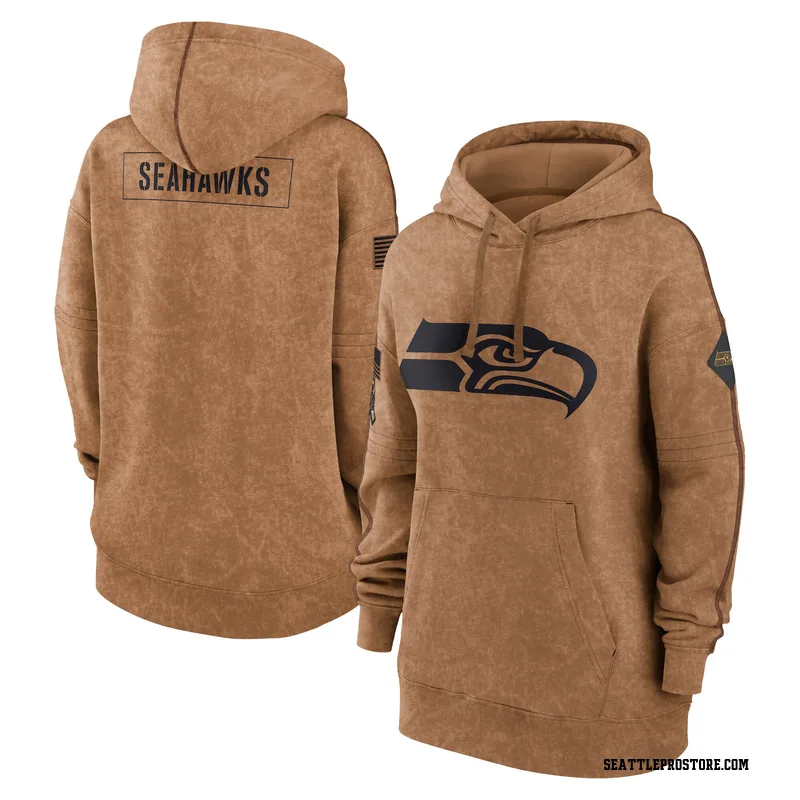 Brown Women's Seattle Seahawks 2023 Salute to Service Pullover Hoodie