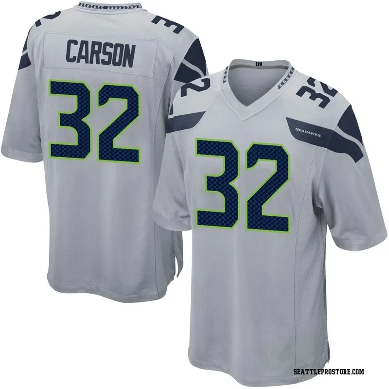 Seattle Seahawks Chris Carson Autographed Custom Blue Champion Jersey JSA  #WPP267963 - Mill Creek Sports