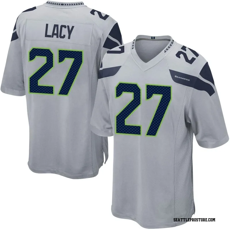 Gray Men's Eddie Lacy Seattle Seahawks Game Alternate Jersey