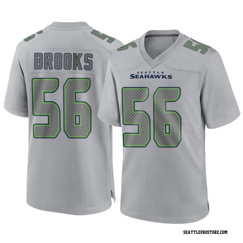 Jordyn Brooks Men's Nike Gray Seattle Seahawks Alternate Custom Game Jersey Size: 3XL