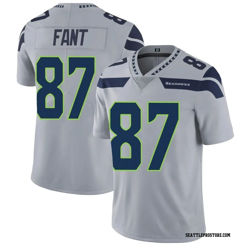 Men's Denver Broncos #87 Noah Fant Navy Blue 100th Season Limited Jersey