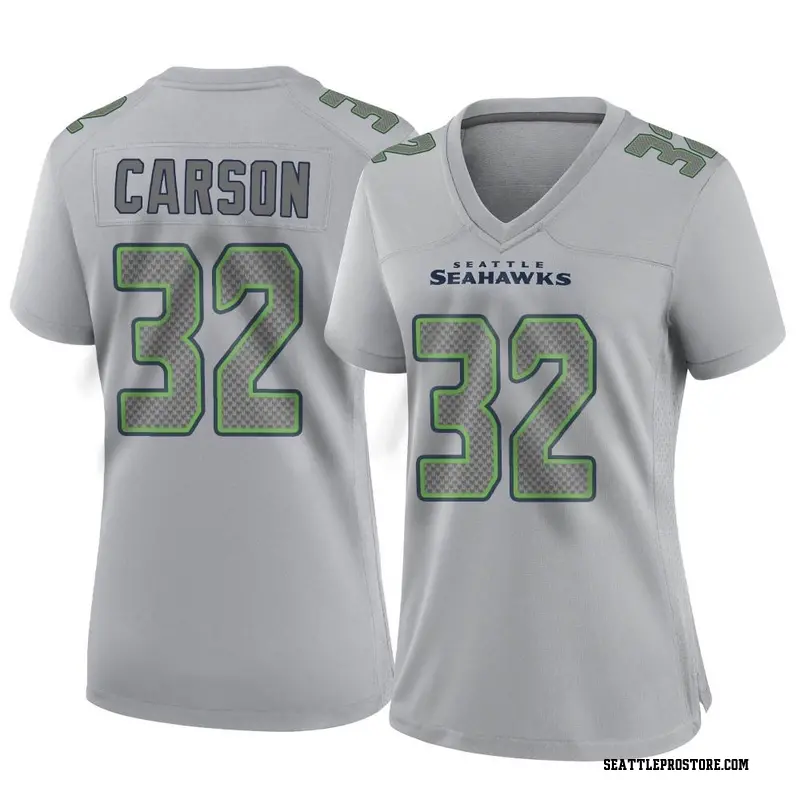 Seattle Seahawks Nike Alternate Game Jersey - Gray - Chris Carson - Youth