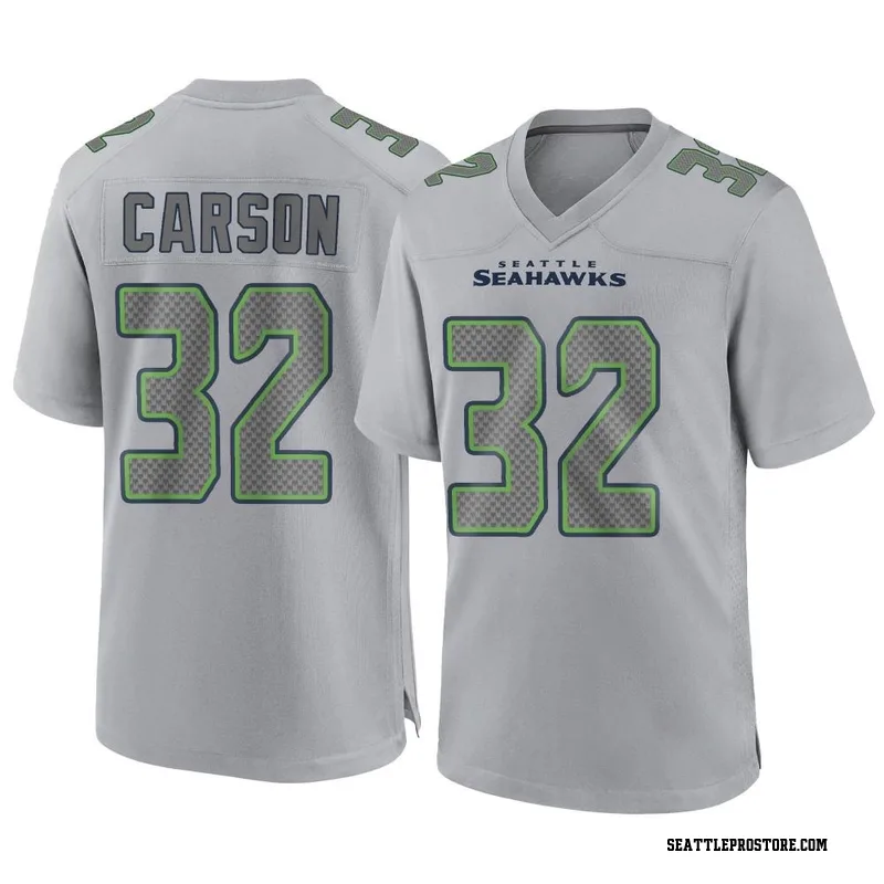 Limited Youth Chris Carson Silver Jersey - #32 Football Seattle Seahawks  100th Season Inverted Legend Size S(10-12)