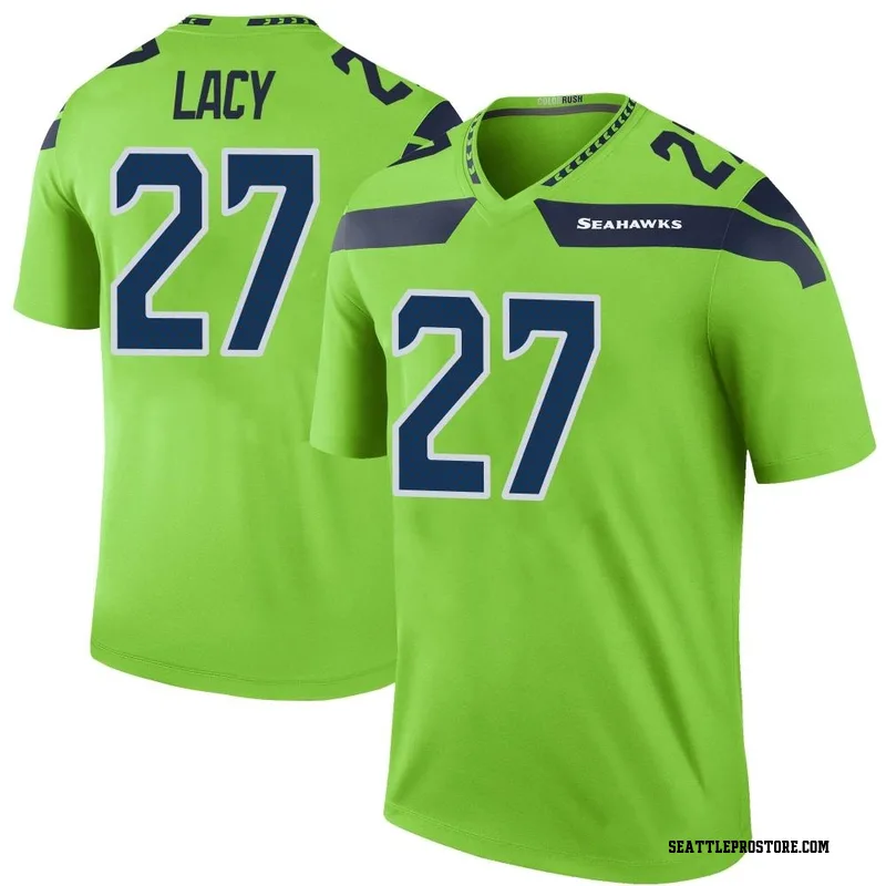 Green Men's Eddie Lacy Seattle Seahawks Legend Color Rush Neon Jersey