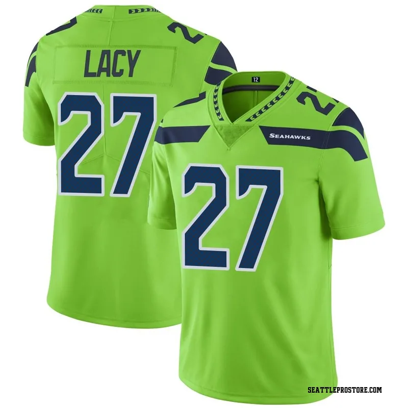 Green Youth Eddie Lacy Seattle Seahawks Limited Color Rush Neon Jersey