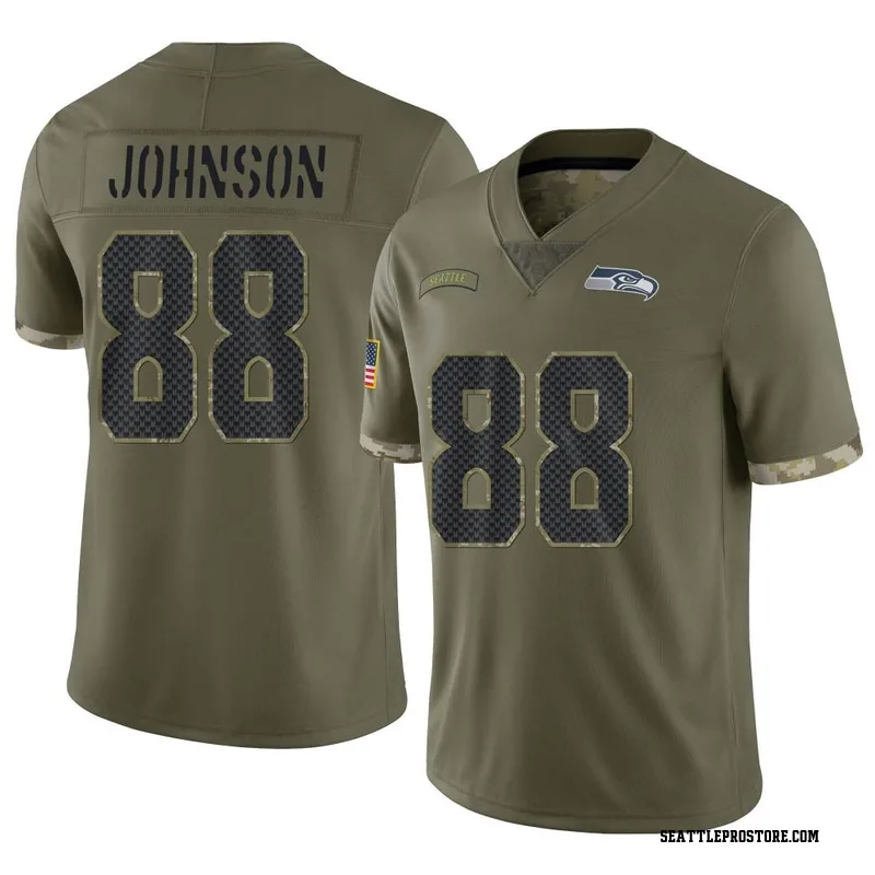 Men's Legend Seattle Seahawks NO.88 Cade Johnson Color Rush Neon Jersey -  Green