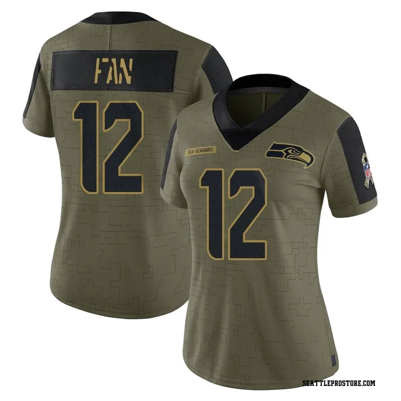 Limited Youth 12th Fan Black/Gold Jersey - Football Seattle