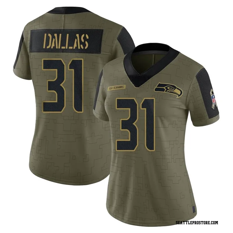 Seattle Seahawks Deejay Dallas 31 2021 Nfl Golden Brandedition Black Jersey  Gift For Seahawks Fans - Bluefink