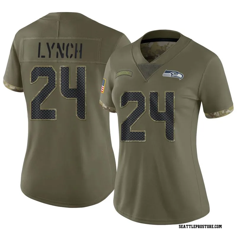 Women's Marshawn Lynch Gray Player Limited Team Jersey - Kitsociety