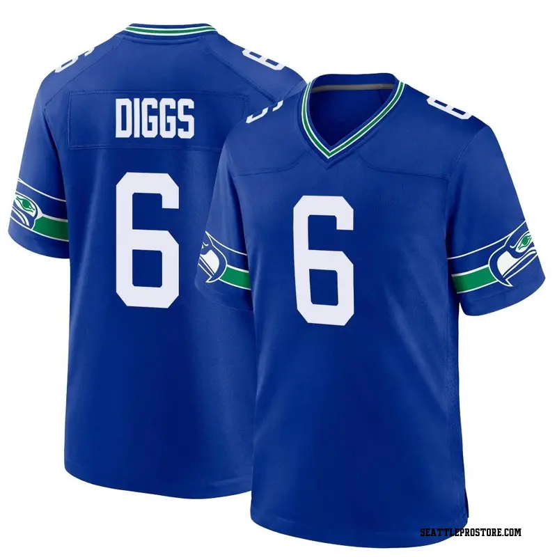 Quandre Diggs & Darrell Taylor Signed Grey/Neon # Custom Jersey Seattl