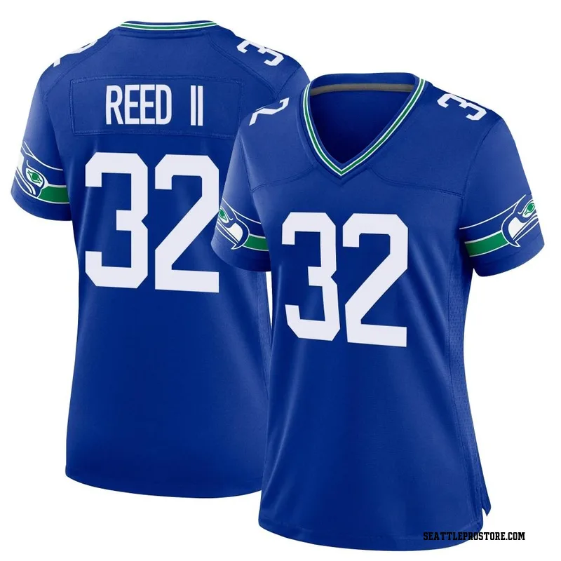 Jerrick Reed II Men's Nike White Seattle Seahawks Custom Game Jersey Size: 3XL