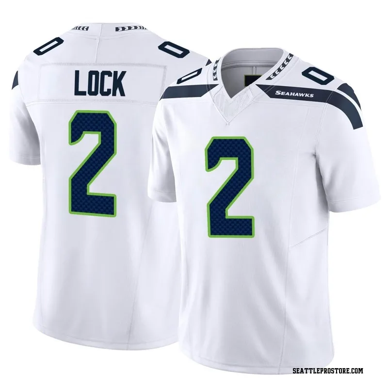 Drew Lock Men's Nike College Navy Seattle Seahawks Custom Game Jersey