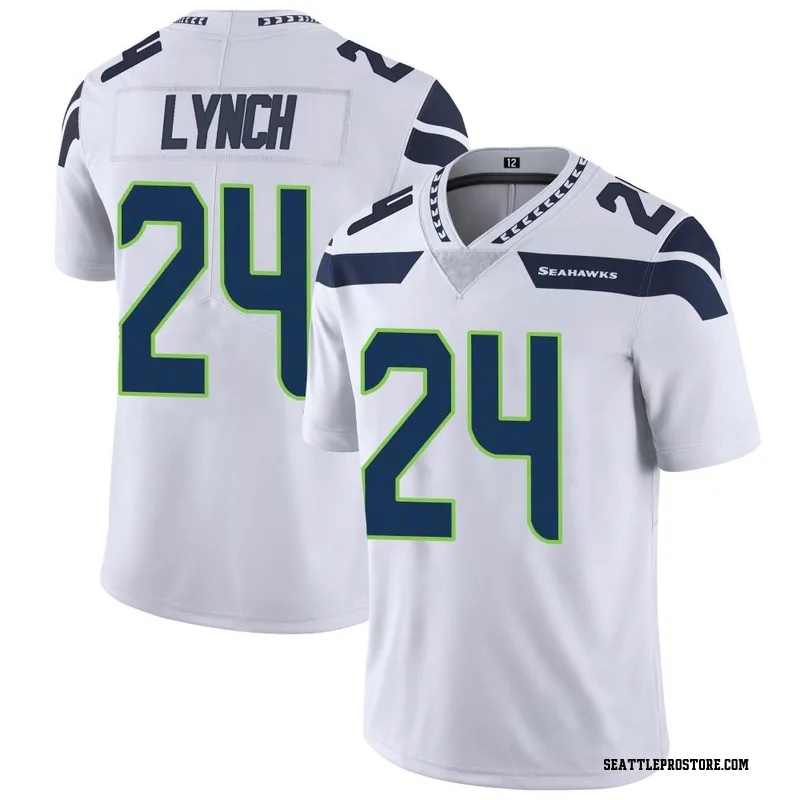 Seattle Seahawks Marshawn Lynch #24 White Nike NFL Football